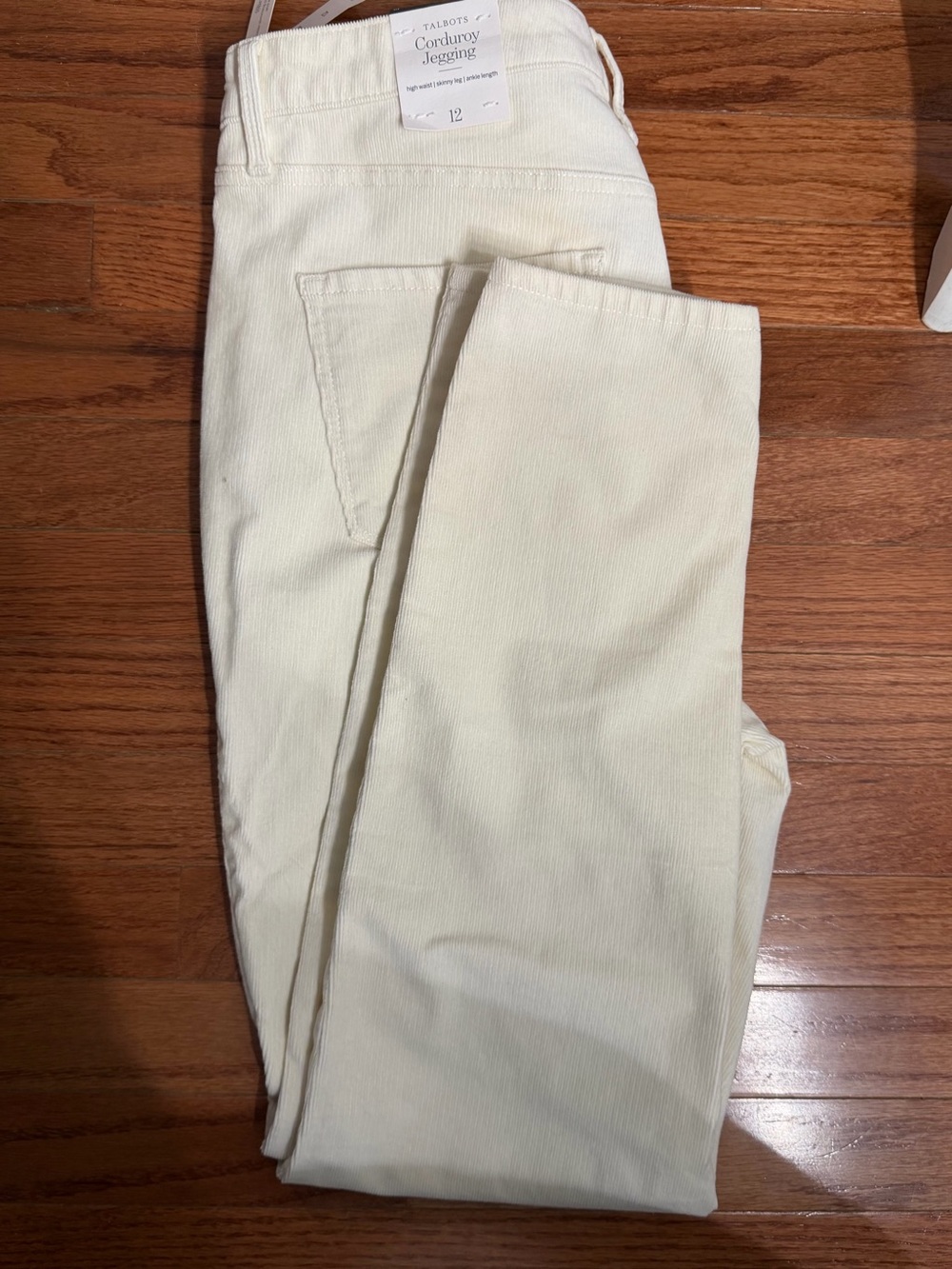 Talbots Cream Corduroy Pants - Slim Fit Men’s Trousers